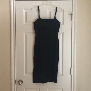 Topshop midi bodycon black dress, new with tags